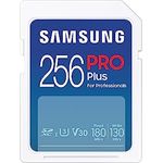 Samsung PRO Plus SD Speicherkarte (MB-SD256S/EU), 256 GB, UHS-I U3, Full HD & 4K UHD, 180MB/s Lesen, 130 MB/s Schreiben, Karte für Spiegelreflexkameras und Systemkameras (2023)