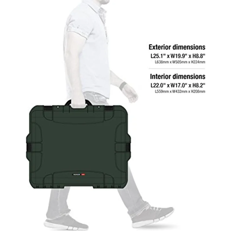 Nanuk Kunststoffkoffer 945, Robuster Fotokoffer mit Schaum, Wasserdicht, Staubdicht, Olivgrün – Bild 7