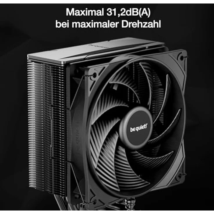 be quiet! Pure Rock 3 CPU-Kühler - 120mm, schwarz - Leistungsstarker Kühler mit 6 Heatpipes, PWM-Lüfter für bis zu 190W TDP – Bild 5