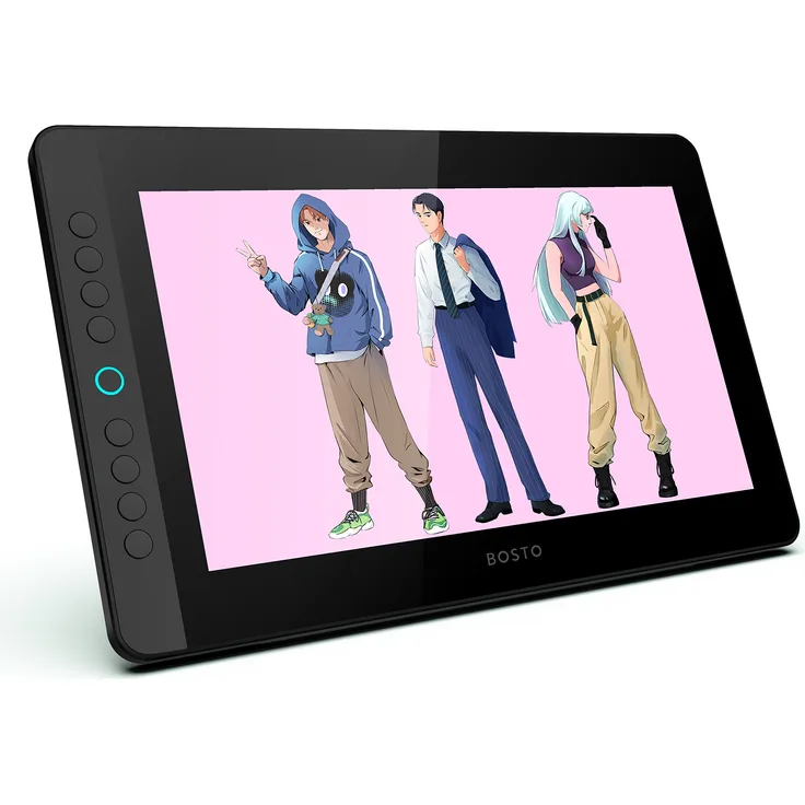 BOSTO BT-13HDK Tragbares Grafik-Zeichentablett 13,3'' H-IPS-LED-Bildschirm, 8192 Druckstufen, kompatibel mit Windows, Mac und Android