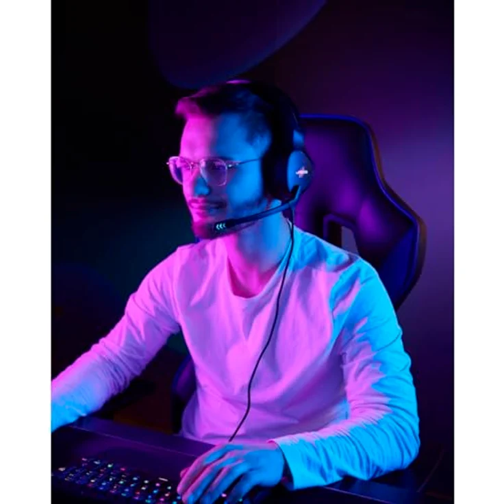 uRage Gaming Headset „SoundZ 710 7.1 V2“ (Headset für PC und PS5 optimiert, DTS Lizenz, 7.1 Virtual Surround Sound, LED Beleuchtung, Plug & Play, Over Ear Kopfhörer) schwarz – Bild 5