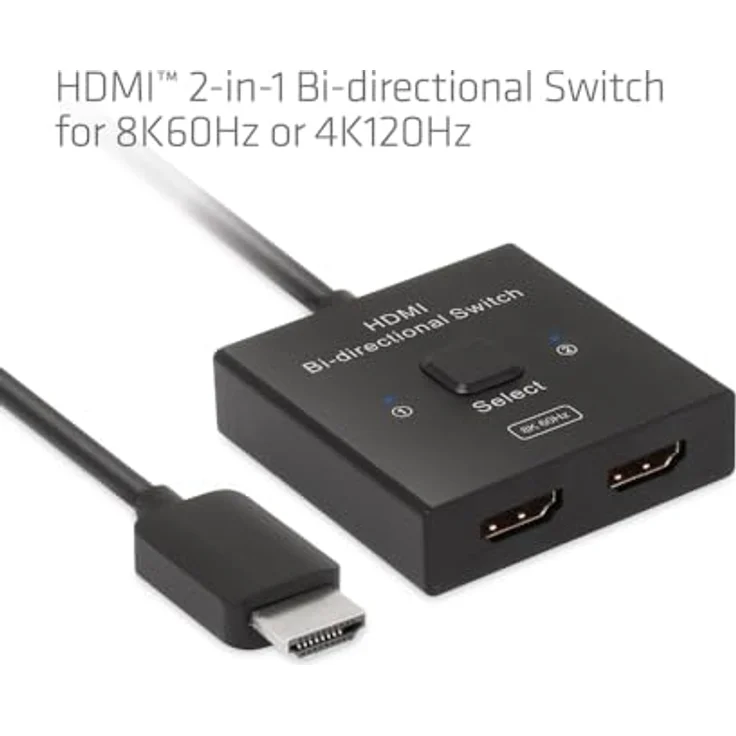 Club3D CSV-1384 HDMI™ 2-in-1 bi-direktionaler Switch für 8K60Hz oder 4K120Hz – Bild 2