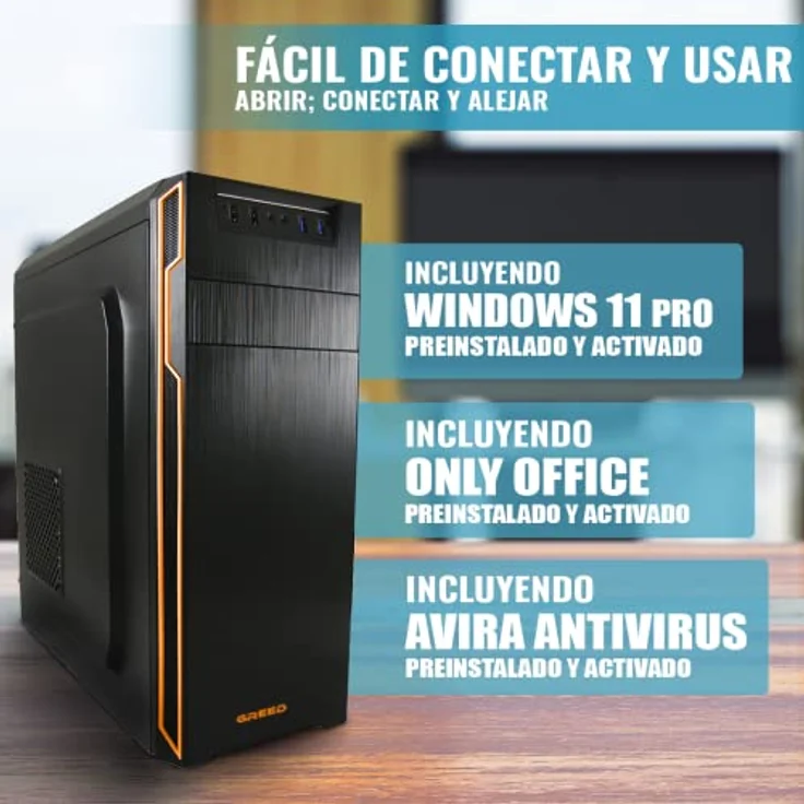 GREED® Basic Office PC, Intel Celeron G5905, 3,5 GHz, 8GB RAM, 512GB SSD, USB 3.0, WLAN, inkl. Windows 11 Pro – Bild 6