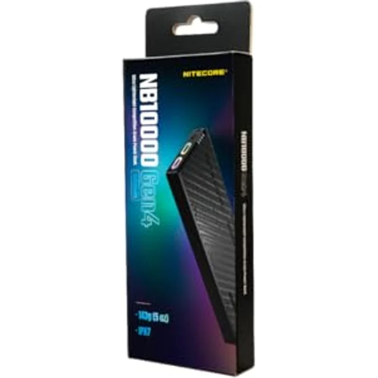 Nitecore NB10000 GEN4, Powerbank 10.000mAh mit IPX7-Zertifizierung und Carbon-Faser-Konstruktion, Carbonschwarz – Bild 6