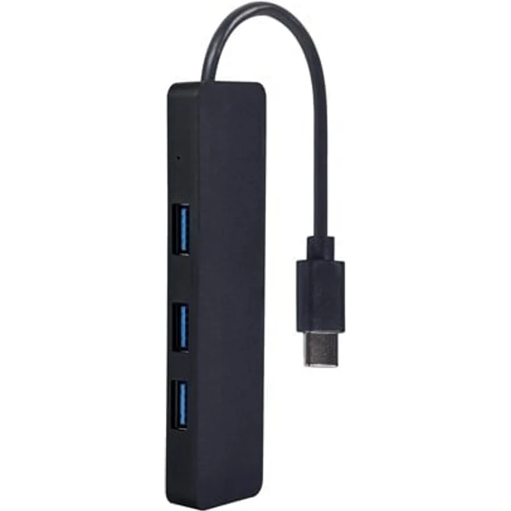 Gembird UHB-CM-U3P4-01, 4-Port USB Hub mit USB 3.2, Schwarz