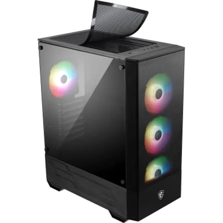 MSI PC-Gehäuse MAG FORGE 112R, Gaming Gehäuse mit imposantem Design, schwarz – Bild 6
