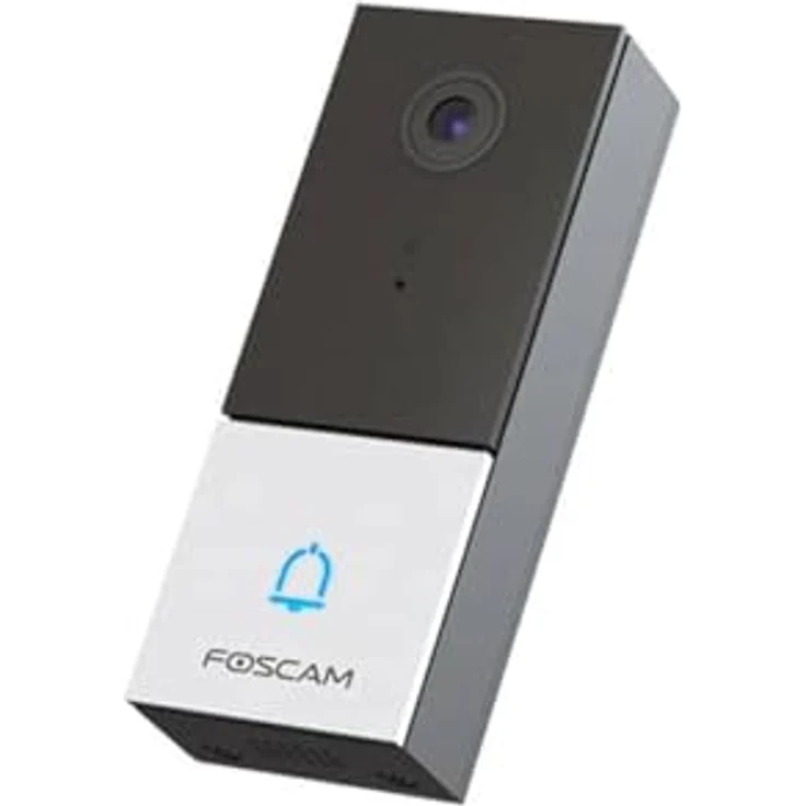 Foscam VD1 Video-Gegensprechanlage, 4 MP mit Nachtsichtfunktion, IP65-zertifiziert, Schwarz/Silber – Bild 2