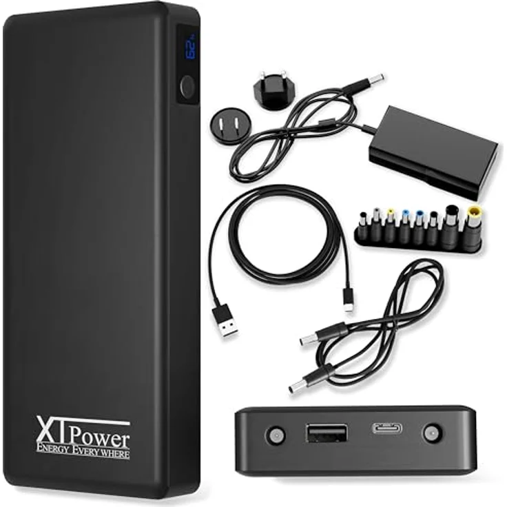 XTPower® PowerBank XT-40000DC-PA, 40000mAh Hochkapazitäts-Powerbank mit LED-Anzeige, 80W DC, USB QC3-Anschluss, Schnellladung, gleichzeitiges Laden & Entladen, kompakt und leicht – Bild 1
