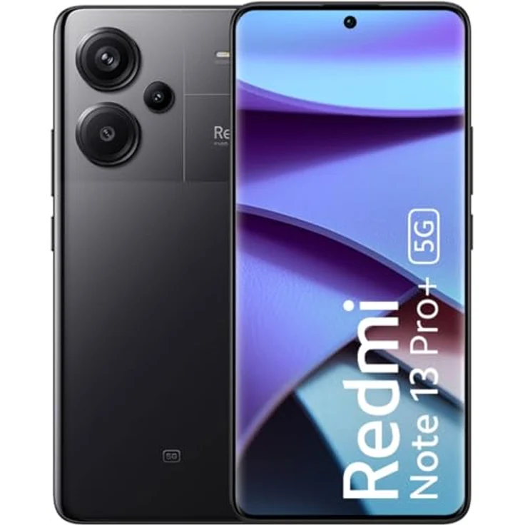 Xiaomi Redmi Note 13 Pro+ 5G Smartphone 8+256GB, 6.67 Super QPD, 120W HyperCharge, 2.8GHz, Black (EU Version) – Bild 1