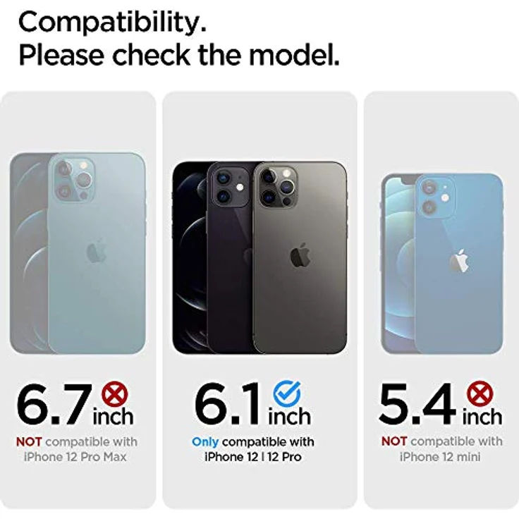 Spigen Glas.tR EZ Fit Schutzfolie kompatibel mit iPhone 12, iPhone 12 Pro, 2 Stück, Kratzfest, 9H Härte Folie – Bild 2