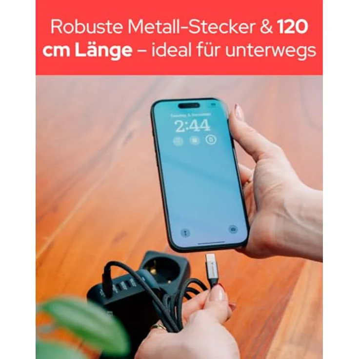 Verbatim Sync & Charge 60W Ladekabel USB C PD 3.0, 120 cm, Schnellladekabel für iPhone 17 Pro Max, Samsung Galaxy 25, MacBook Air, robust und langlebig – Bild 5