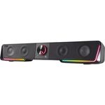 Speedlink Gravity RGB Stereo Soundbar – Lautsprecher mit Bluetooth-Verbindung für Smartphone/Tablet – RGB Beleuchtung – Kopfhörer- und Mikrofonanschluss, schwarz, SL-830200-BK