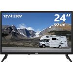 JTC 24 Zoll HD TV JTCT24H39241 mit **12-Volt/230-Volt-Anschluss** und Triple Tuner für Camping und Home