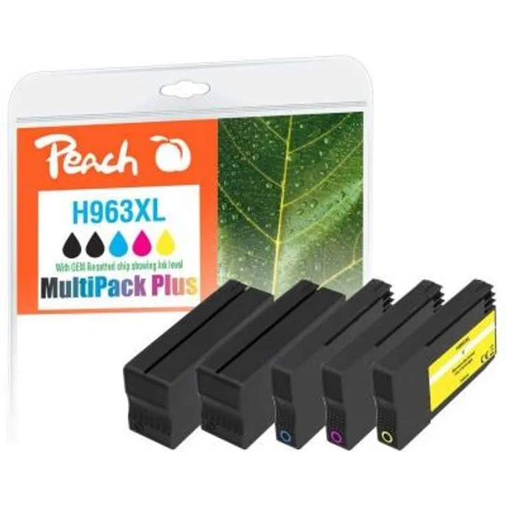 Peach Druckerpatrone HP Nr. 963XL MultiPack Plus, 2x Schwarz, Cyan, Magenta, Gelb, remanufactured, OEM reset