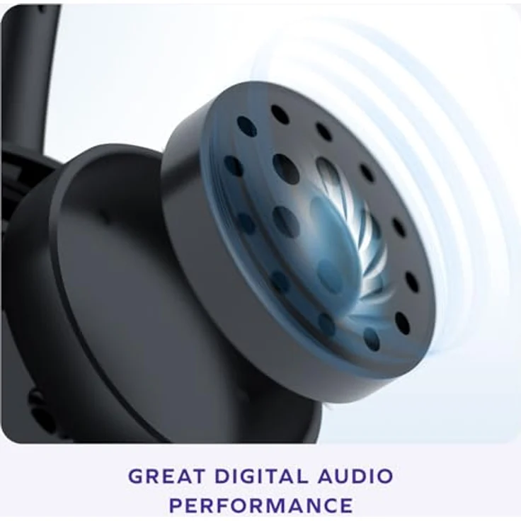 Creative HS-230 Headset, USB‑A & 3,5 mm Klinke, 40 mm Neodym‑Treiber, leichtes Design, Noise-Cancelling Mikrofon, schwarz – Bild 5