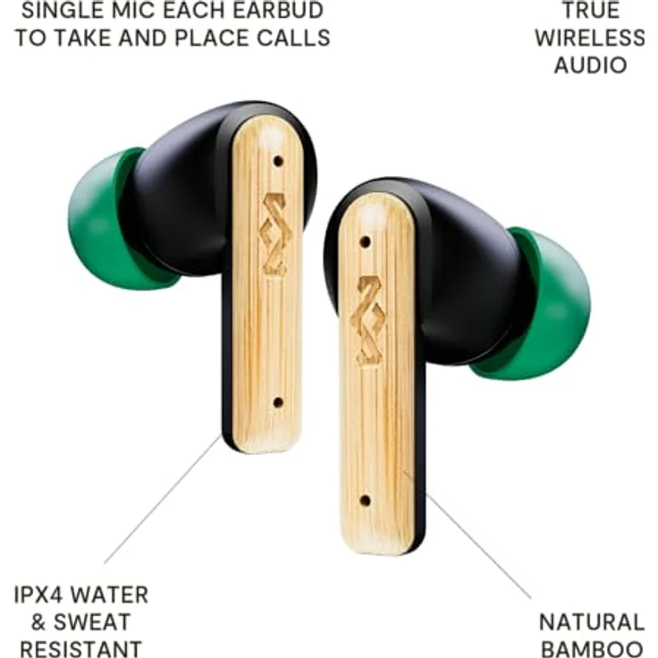 House of Marley Little Birds Kabellose Kopfhörer, Schwarz, 6 Stunden Akkulaufzeit – Bild 3