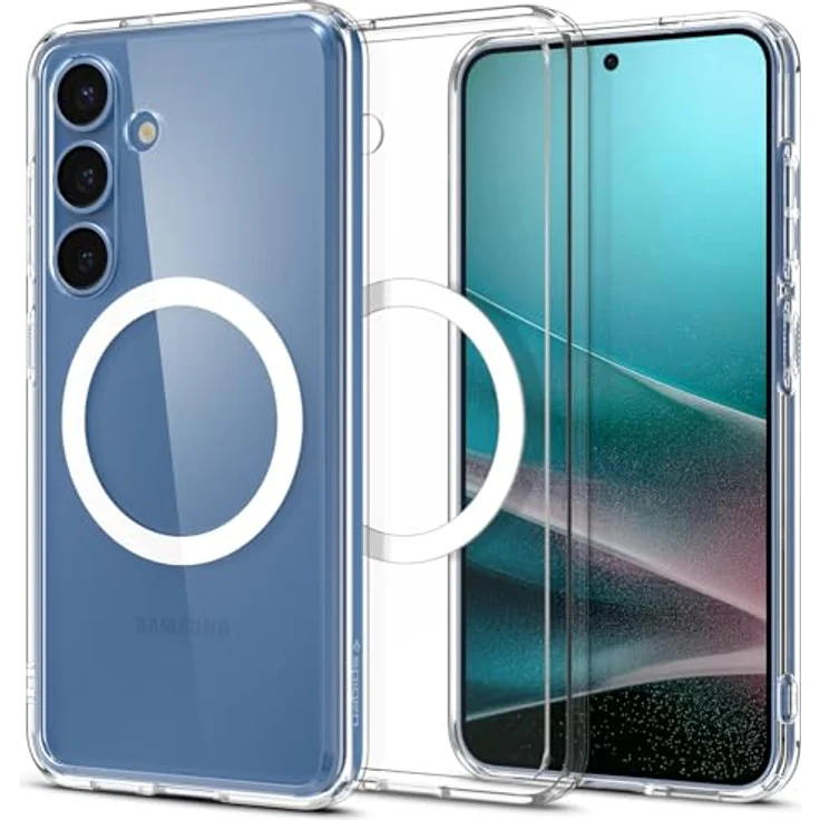 Spigen Ultra Hybrid MagFit Hülle für Samsung Galaxy S25 Plus, Kompatibel mit MagSafe -Clear White – Bild 1