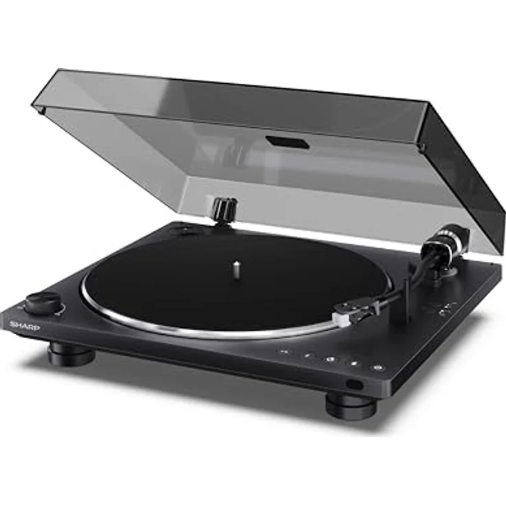 Sharp RP-TT100, Automatischer Plattenspieler mit Bluetooth 5.4 und USB-C Ausgang, mattschwarz – Bild 1