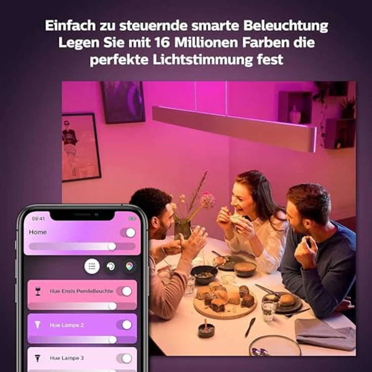 Philips Hue Philips Hue White & Color Ambiance Ensis Pendelleuchte Weiß 6000lm, 8719514343467 – Bild 4