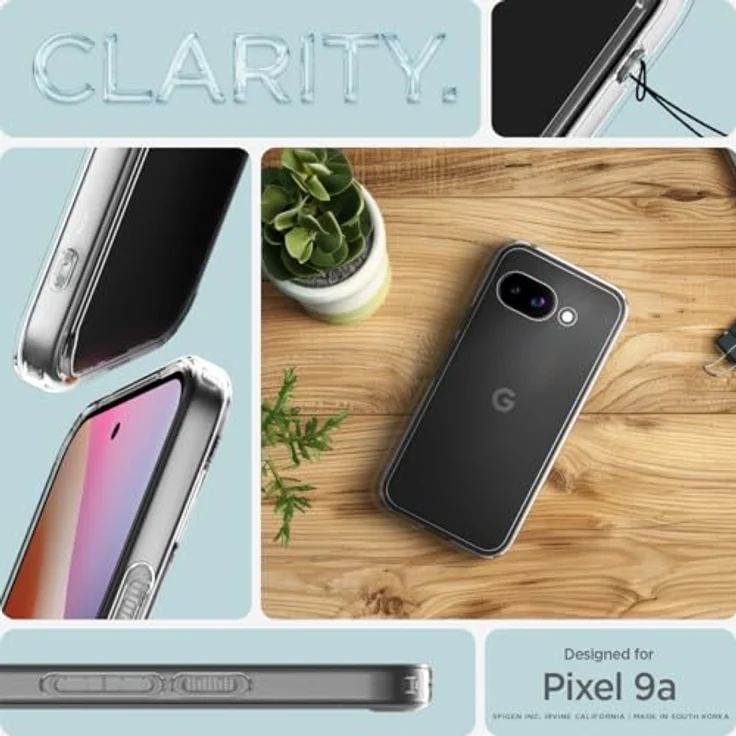 Spigen Ultra Hybrid Hülle Kompatibel mit Google Pixel 9a -Crystal Clear, Handyhülle mit PC Platte und TPU-Rahmen – Bild 2