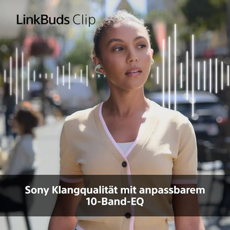 Sony LinkBuds Clip, Kabellose Kopfhörer mit 9 Stunden Akkulaufzeit, Schwarz, mit DSEE-Technologie und KI-Rauschunterdrückung – Bild 4