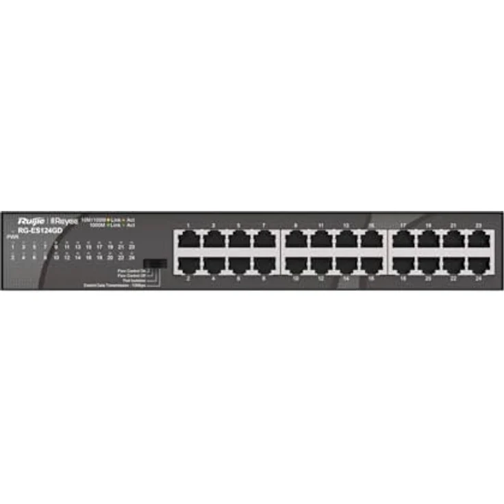Rouijie Networks RG-ES124GD 24-Port 10/100/1000Mbps Stahlgehäuse Unmanaged Desktop Switch - Cloud sichtbar, hoher Puffer, intelligente PoE-Verwaltung, vielseitig einsatzbereit – Bild 2