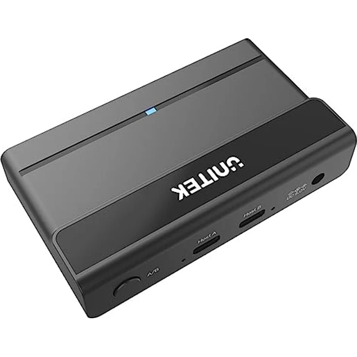 Unitek 7 Port aktiver KVM-Switch | H1310A | Anschlüsse: 3,5 mm Buchse, USB-C, USB-A | Durchsatz: 5 Gbps | 4 x USB-A-Anschluss | 2 x USB-C-Anschluss | Kabellänge: 1M – Bild 3