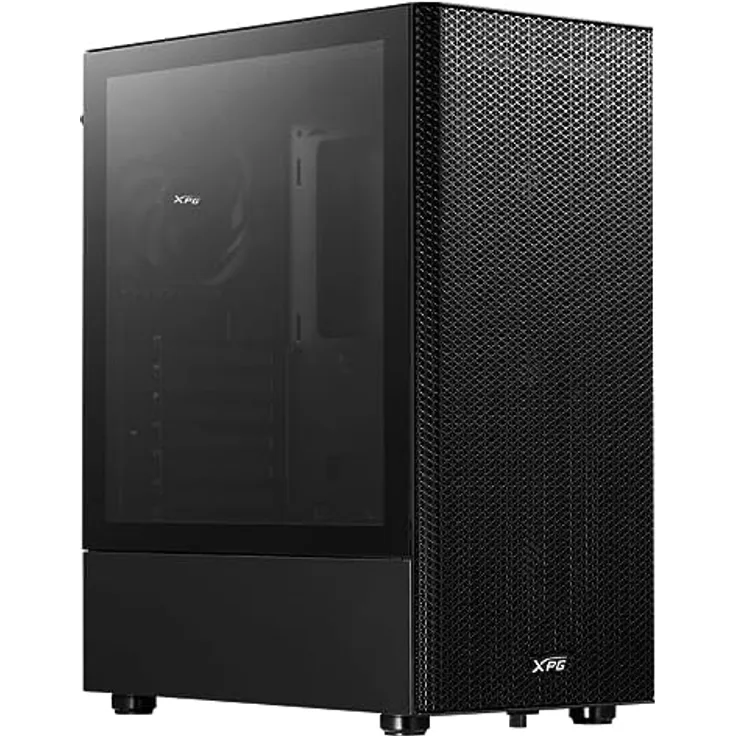 XPG Valor MESH (kompaktes ATX-Mid-Tower-Gehäuse, MESH-Frontpanel-Design, 3mm-gehärtetes Glas-Seitenpanel, vorinstallierte x4 120mm Lüfter)