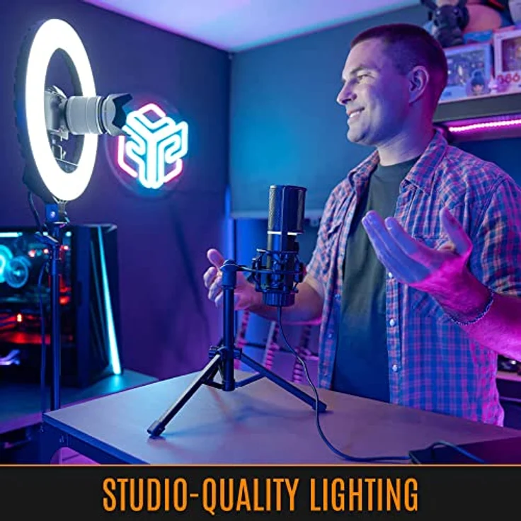 Streamplify Light 14 Ringlicht mit Stativ 36 cm - Premium LED Ringleuchte mit 2250 Lumen, 4 Farbtemperaturen - Schwarz – Bild 3