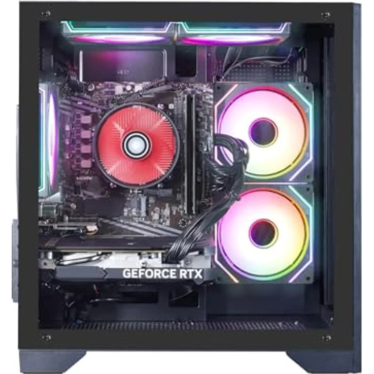 GameMax Infinity Mini BK 7796, Gaming-PC mit AMD Ryzen 7 5700X, 16GB RAM, 1TB SSD und GeForce RTX 5060 Ti, Schwarz – Bild 4
