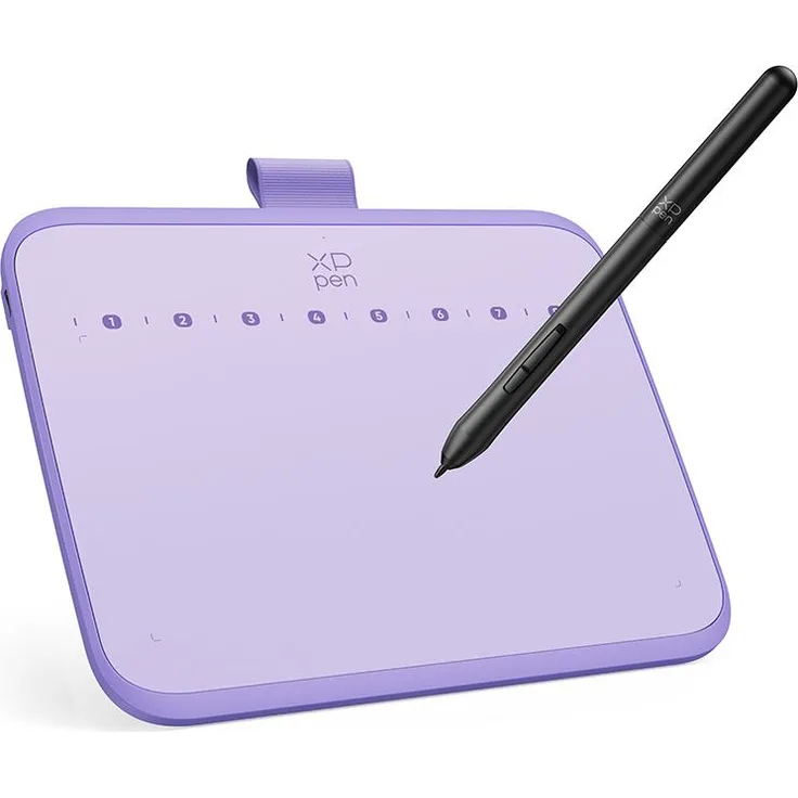 XP-Pen Deco 640 Lila Grafiktablett, batterieloser Stift, kompatibel mit Windows, macOS und Android, ideal zum Zeichnen und Spielen von OSU