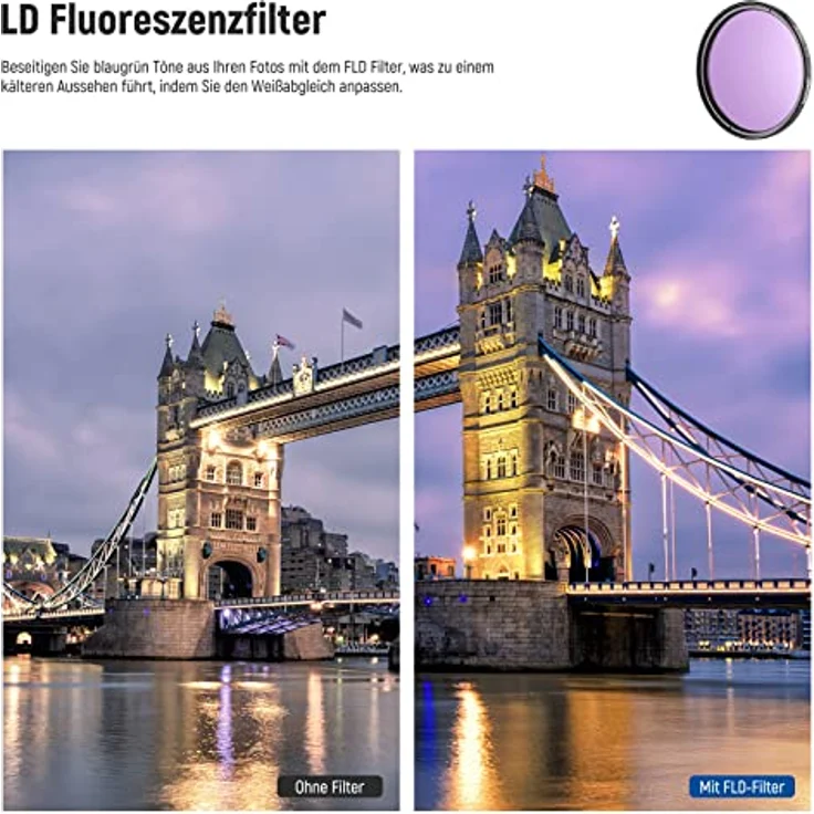 Komplettes Objektivfilter-Zubehör-Kit, 67 mm, von Neewer® für Objektive mit Filtergröße 67 mm:UV-, CPL-, FLD-Filter-Set + Makro-Nahaufnahmen-Set (+1, +2, +4, +10) + ND-Filter-Set (ND2, ND4, ND8) + andere. – Bild 3