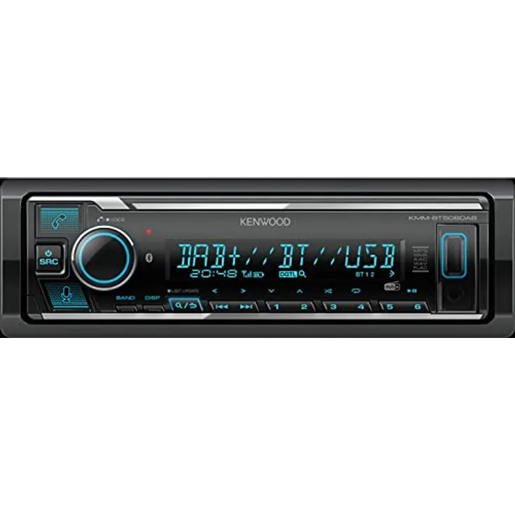 Kenwood KMM-BT508DAB, DAB+ Radio mit Bluetooth 4.2 und Touchscreen, Schwarz