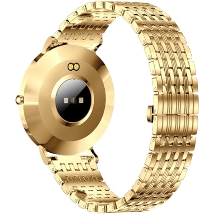 XCOAST SIONA 2 Elegance Gold Smartwatch - 1,3" AMOLED, Wasserdicht, Puls, Blutdruck, Blutsauerstoff, 21 Sportmodi, 7 Tage Akku, iOS&Android, Edelstahl – Bild 3