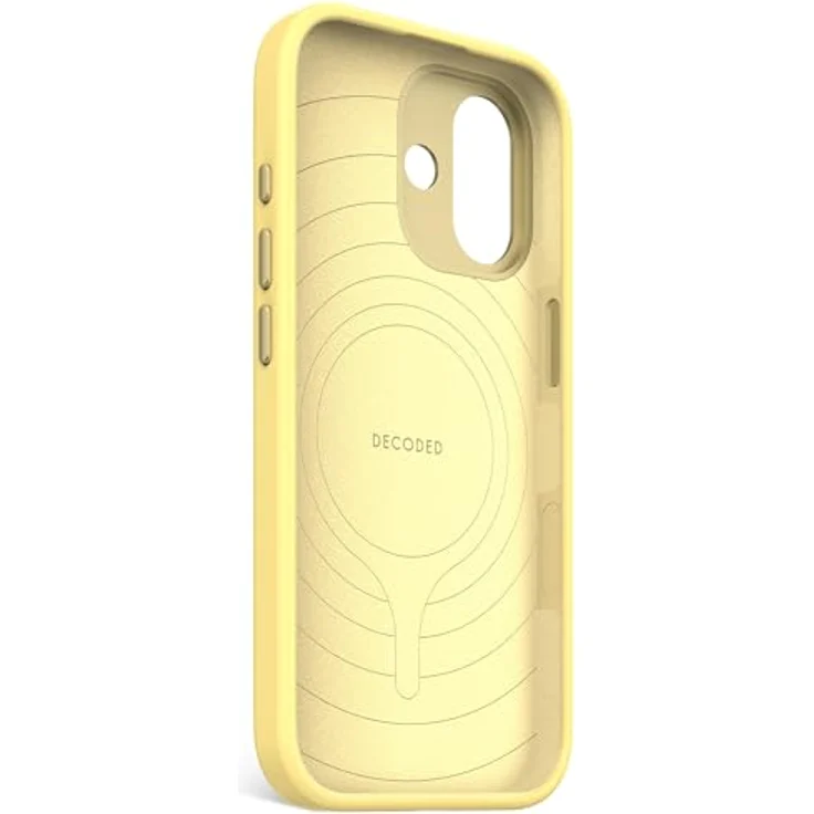 Decoded Silikonhülle für iPhone 17, Antibakterielle Beschichtung, MagSafe Kompatibel, Fallschutz, Kratzfest, Gelb – Bild 3