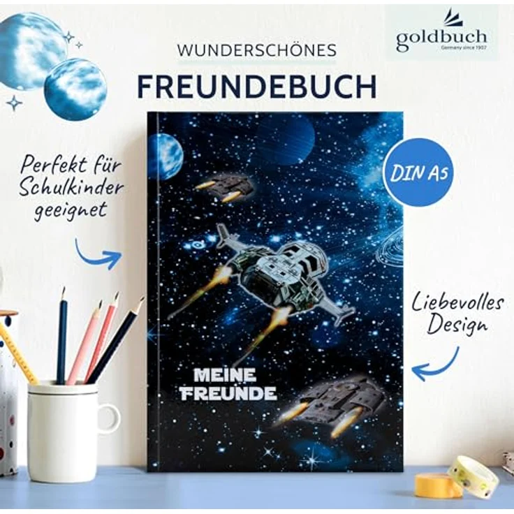 goldbuch Freundebuch ŽRaumschiffŽ, DIN A5, 72 Seiten - Preisvergleich – Bild 2