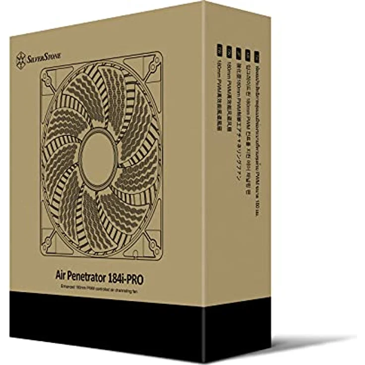 SilverStone Technology Air Pentrator 184i PRO, Verbesserter PWM-gesteuerter 180-mm-Lüfter mit Luftkanalisierung, SST-AP184i-PRO, schwarz – Bild 2