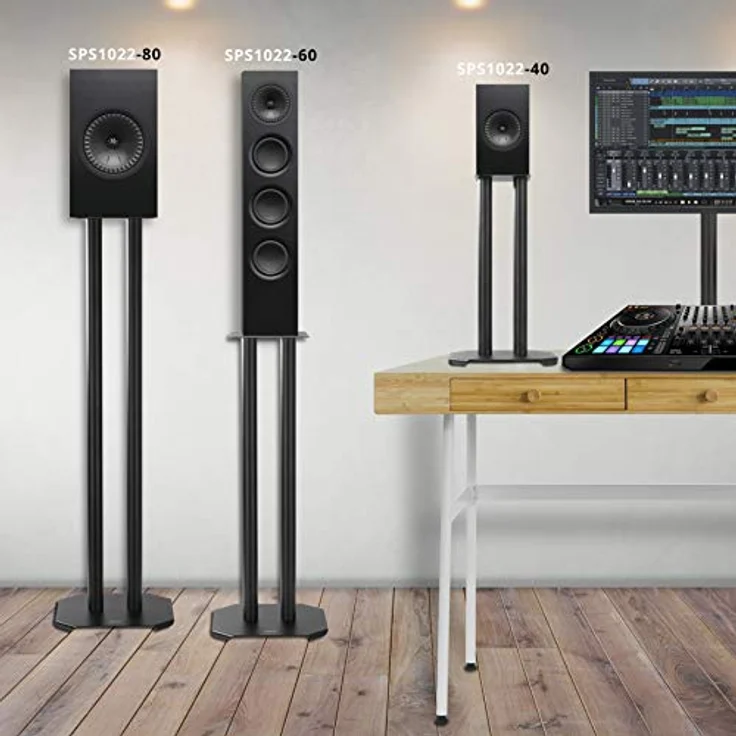 Duronic SPS1022 - 40 Twin Lautsprecherständer 40 cm schwarze Metall Basis / 40 cm Höhe / geeignet für Lautsprecher - Hi-Fi und Heimkinoanlagen. – Bild 8