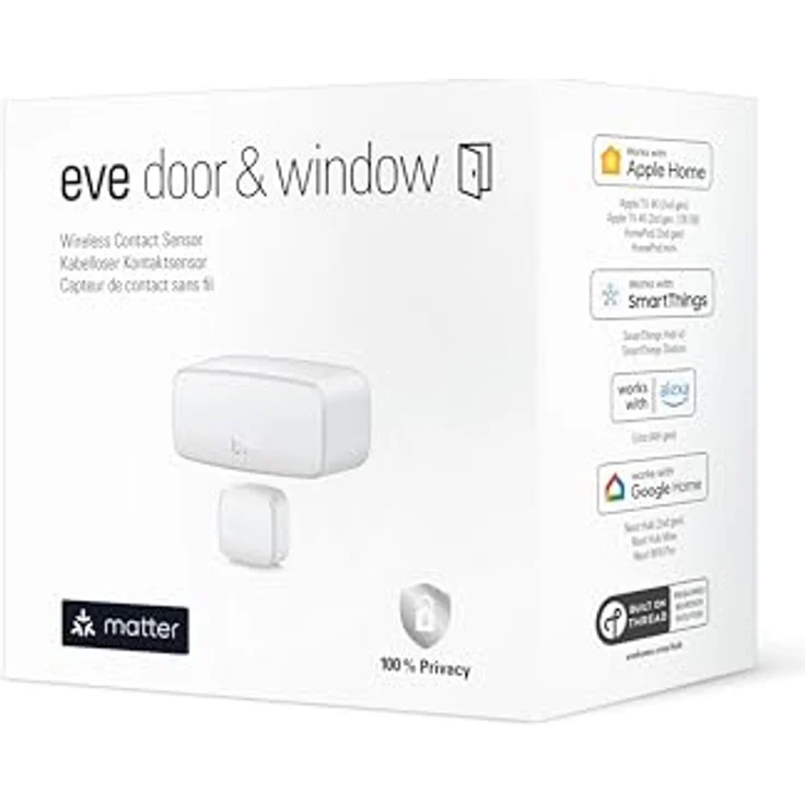 EVE Door & Window, Smarter Tür-/Fensterkontakt mit Matter und Thread-Technologie, Weiß – Bild 9