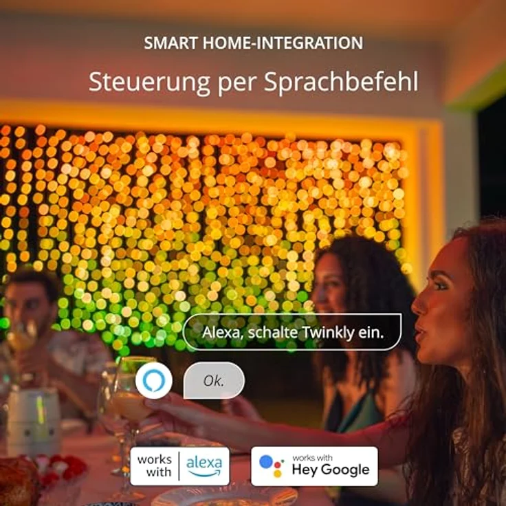 Twinkly Smarter Lichtervorhang Curtain 210 RGBW LED Bluetooth WiFi | kostenfr... - twinkly - Preisvergleich – Bild 6