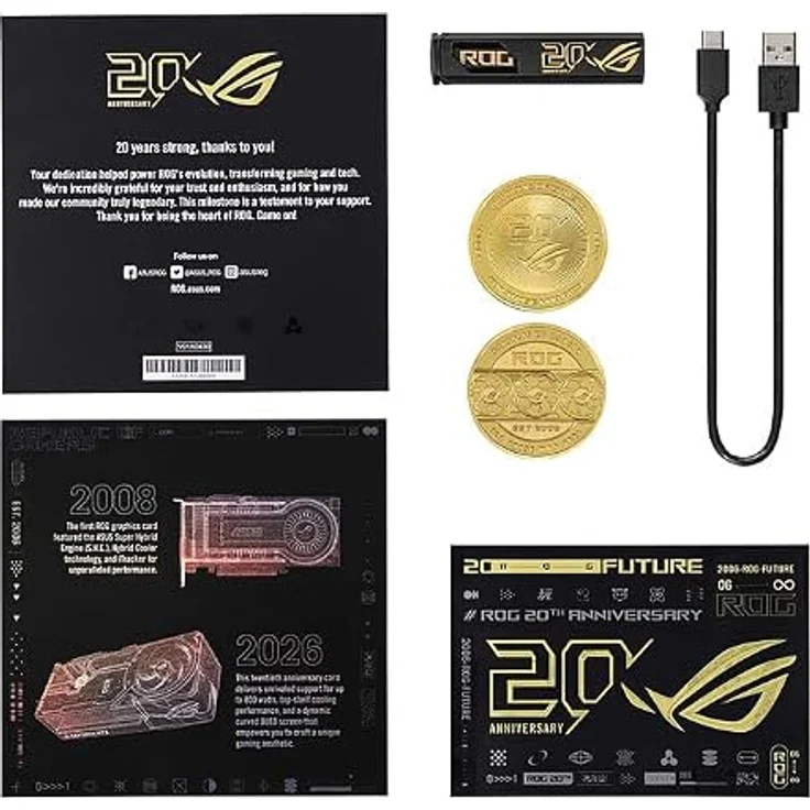 ASUS GeForce RTX 5090 ROG Astral 20th Edition, 32GB GDDR7 RAM, gebogenes AMOLED-Display, PCIe 5.0, limitierte Auflage – Bild 5