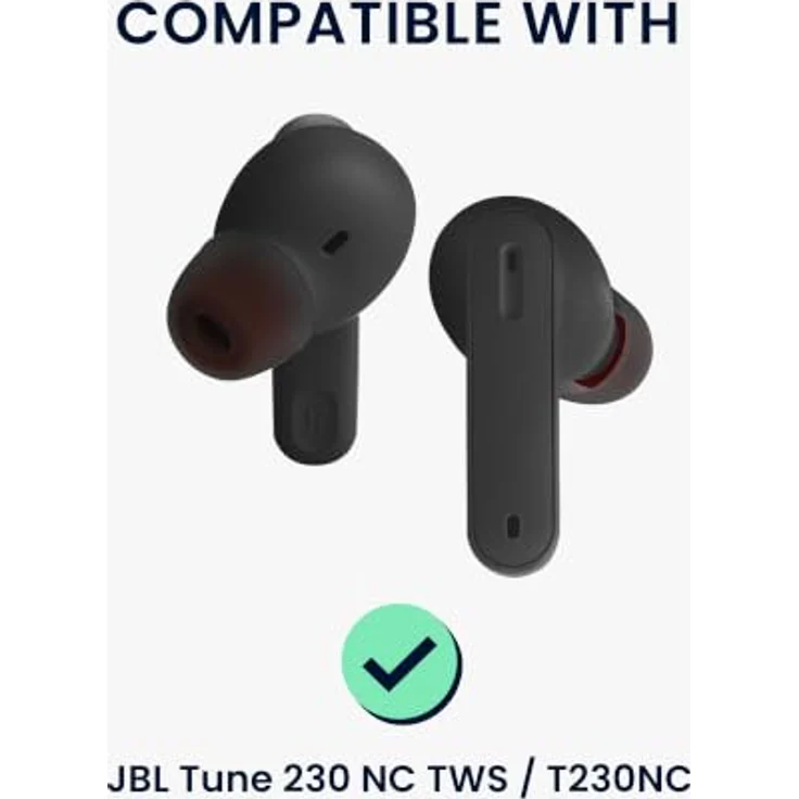 kwmobile 6x Polster für JBL Tune 230 NC TWS / T230NC, Silikon Ohrstöpsel in 3 Größen (S/M/L) für optimalen Komfort – Bild 2