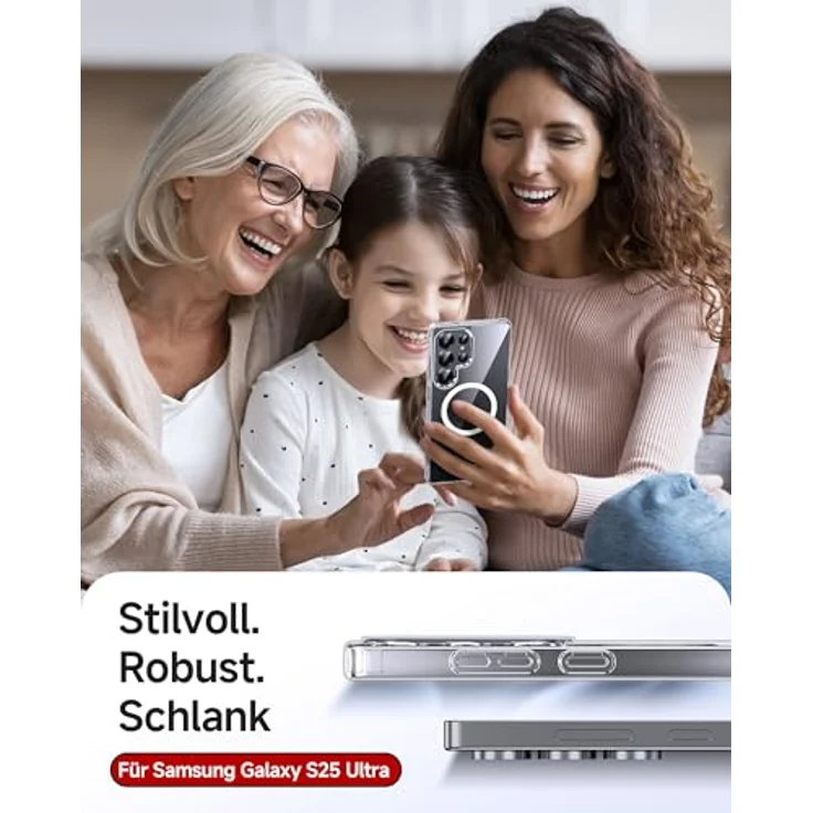 LeYi HD Klar Hülle für Samsung Galaxy S25 Ultra, Militärischer Schutz, Stoßfest, Inklusive 2x Panzerglas, Transparent mit MagSafe kompatibel – Bild 5