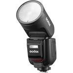 GODOX V1PRO N - Round Head Flash with Battery for Nikon, 76 W Output Power, 2.4 GHz X Wireless System, Integrated LED Modeling Lamp