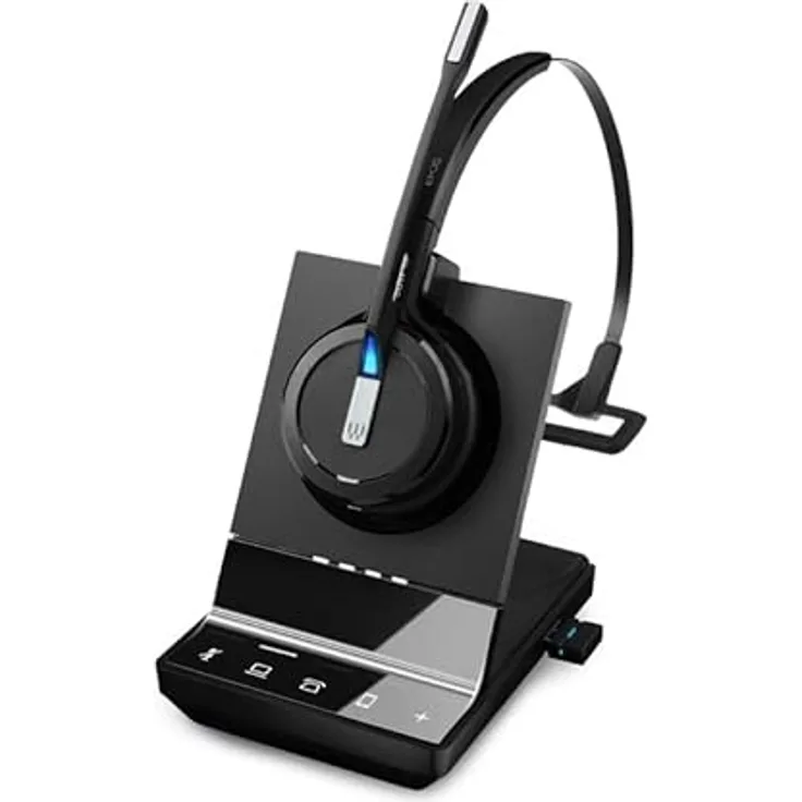 EPOS Impact SDW 5016, Einseitiges kabelloses DECT-Headset mit Triple-Konnektivität und Noise Cancelling-System, optimiert für Büroumgebungen