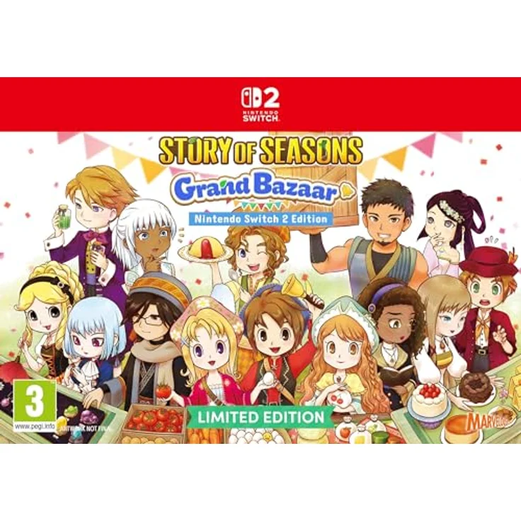 Marvelous Europe Story of Seasons: Grand Bazaar Limited Edition - Nintendo Switch 2, inklusive Plüsch-Schaf, Poster, Artbook und Soundtrack – Bild 1
