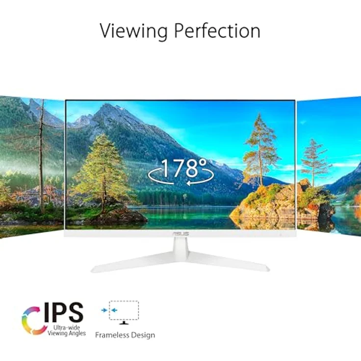 ASUS Eye Care VY249HF-W - 24 Zoll Full HD Monitor - 100 Hz, 1ms MPRT, AdaptiveSync - IPS Panel, Weiß – Bild 2