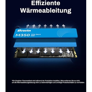BIWIN M350 PCIe 4.0 NVMe M.2 SSD 2TB - Bis zu 6000MB/s, Gen4x4