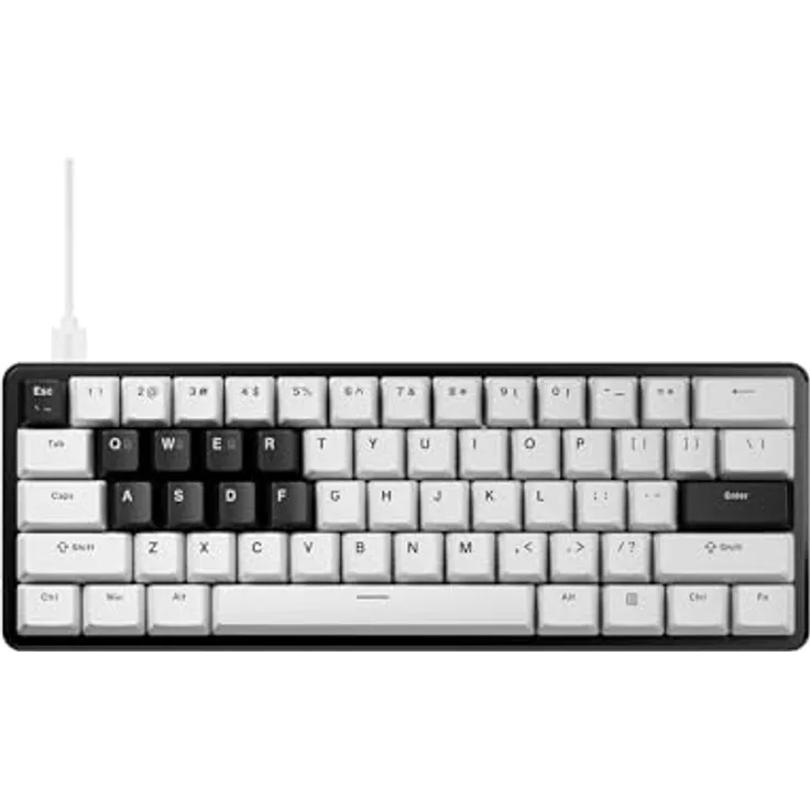 Pulsar PCMK 3 HE 60 (ANSI), Gaming Tastatur TKL mit RGB, 8000 Hz, Gateron x Pulsar magnetischen Schaltern, Weiß