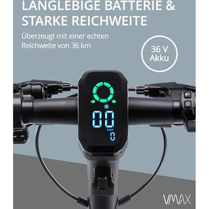 VMAX E-Scooter VX5 Pro GT mit Blinker - 400W Motor & 25% Steigfähigkeit - E-Roller Mit Straßenzulassung in D - 40 km Reichweite - 120kg max. Belastung – Bild 3